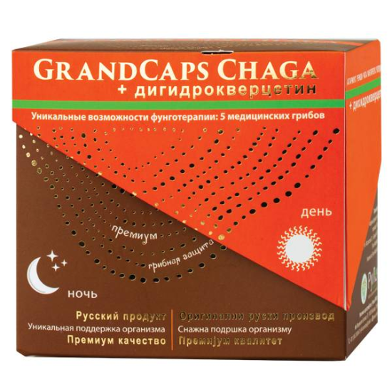 GRANDCaps CHAGA+Dihidrokvercetin, 120 kapsula (60+60)