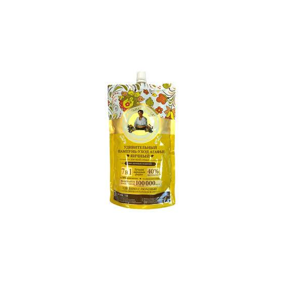 Hranljivi šampon na bazi jaja za farbanu i oštećenu kosu- Babuška Agafija, 500 ml