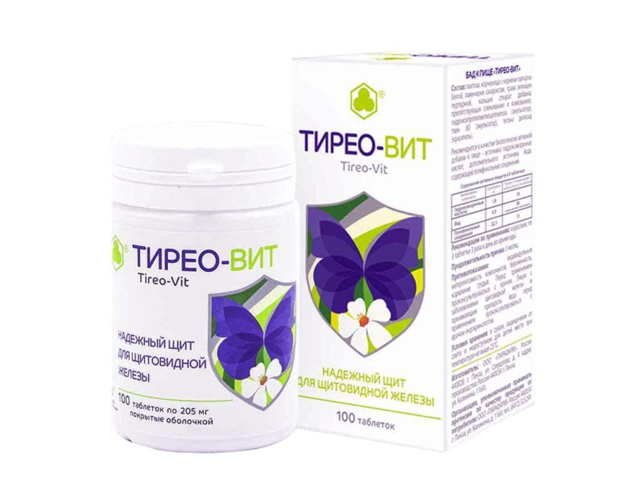 TIREO-VIT Biljni preparat za pomoć štitnoj žlezdi, 100 tableta
