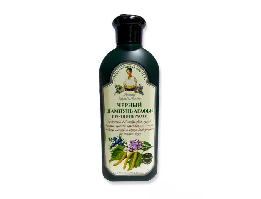 “Recepti bake Agafje” Agafjin crni šampon protiv peruti, 350 ml