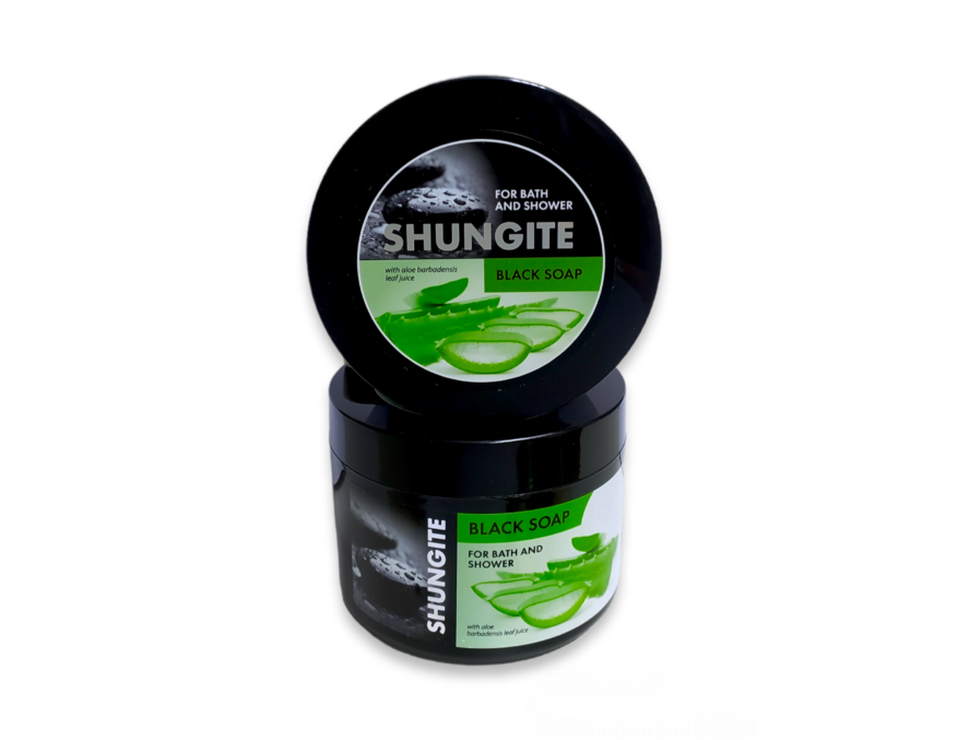 Gusti crni sapun na bazi minerala "Šungit" i kompleksom lekovitih biljaka 500 ml