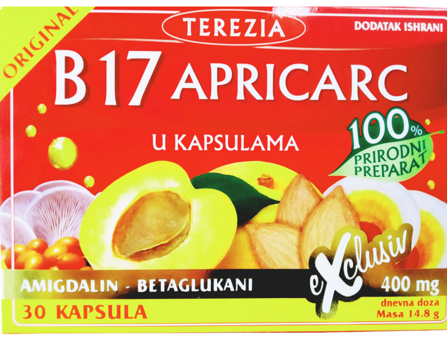 B17 vitamin – Amigdalin i betaglukani, 30 kapsula